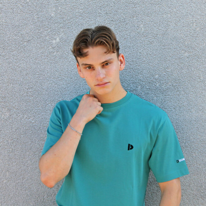 Donnay Heren - T-Shirt Vince - Teal Blue