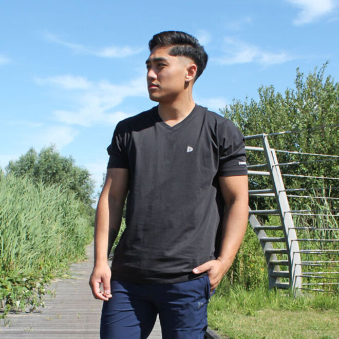 Donnay Heren - V-neck T-Shirt Berno - Zwart