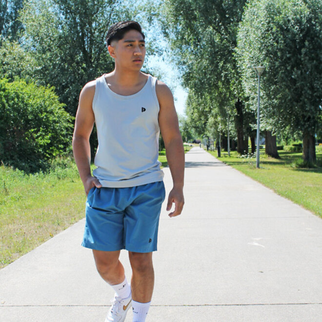 Donnay Heren - Korte sportbroek Ian - Light Denim Blue