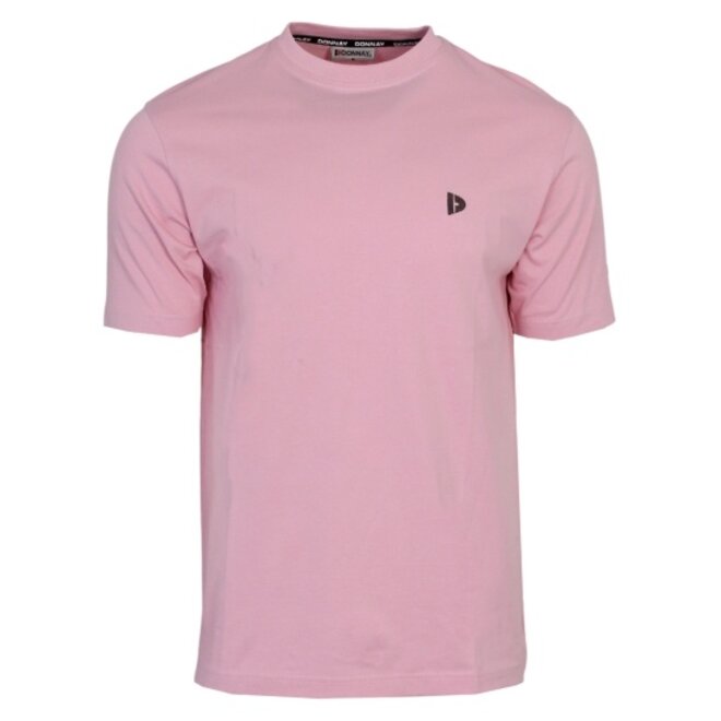 Donnay Heren - 3-Pack - T-Shirt Vince - Zwart/Wit/Candy Pink