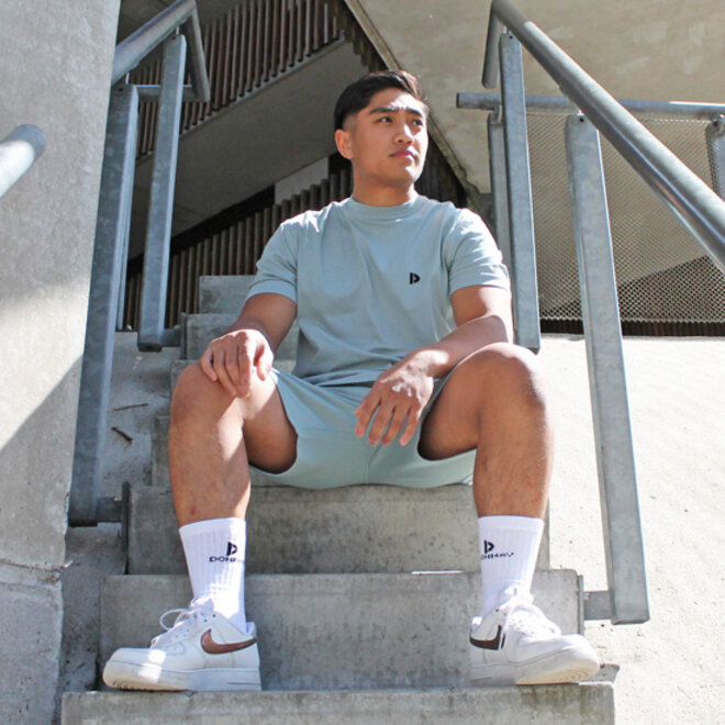 Donnay Heren - 3-Pack - T-Shirt Vince - Zwart/Navy/Granite Green