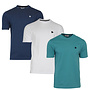 Donnay Heren - 3-Pack - T-Shirt Vince - Navy/Wit/Teal Blue