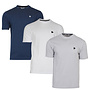 Donnay Heren - 3-Pack - T-Shirt Vince - Navy/Wit/Light Grey