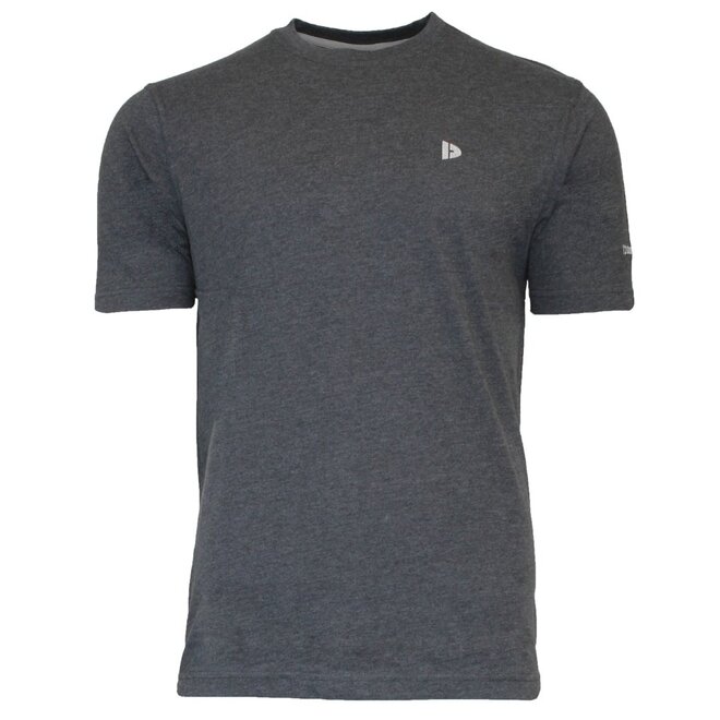 Donnay Heren - 3-Pack - T-Shirt Vince - Navy/Donkergrijs/Pastel Yellow