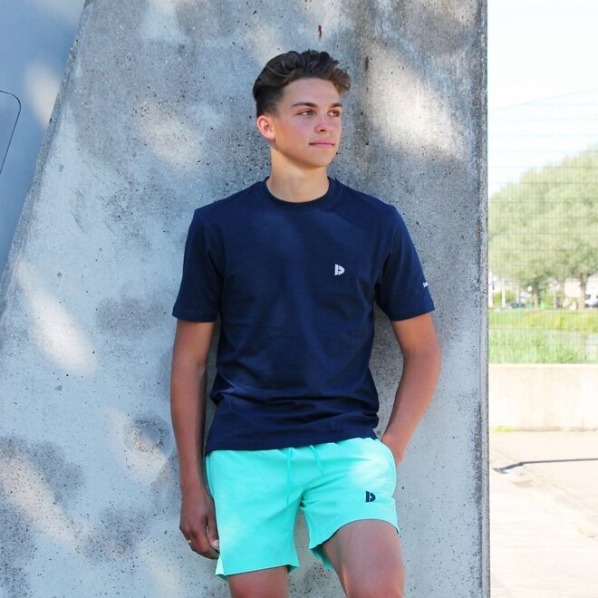 Donnay Heren - 3-Pack - T-Shirt Vince - Navy/Donkergrijs/Taupe Grey