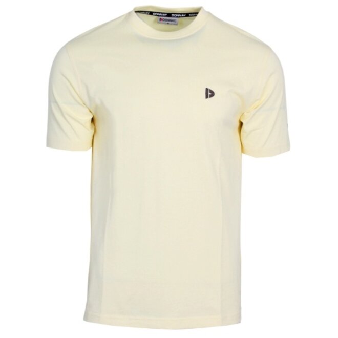 Donnay Heren - 3-Pack - T-Shirt Vince - Donkergrijs/Wit/Pastel Yellow