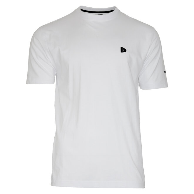 Donnay Heren - 3-Pack - T-Shirt Vince - Donkergrijs/Wit/Candy Pink