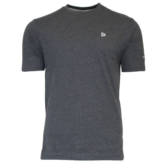 Donnay Heren - 3-Pack - T-Shirt Vince - Donkergrijs/Wit/Granite Green