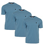 Donnay Heren - 3-Pack - T-Shirt Vince - Light Denim Blue