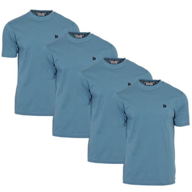 Donnay Heren - 4-Pack - T-Shirt Vince - Light Denim Blue