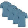 Donnay Heren - 4-Pack - T-Shirt Vince - Light Denim Blue