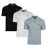 Donnay Heren - 3-Pack - Polo shirt Noah - Zwart / Wit / Granite Green