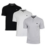 Donnay Heren - 3-Pack - Polo shirt Noah - Zwart / Wit / Light Grey