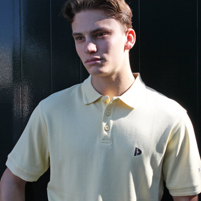 Donnay Heren - 3-Pack - Polo shirt Noah - Zwart / Navy / Pastel Yellow