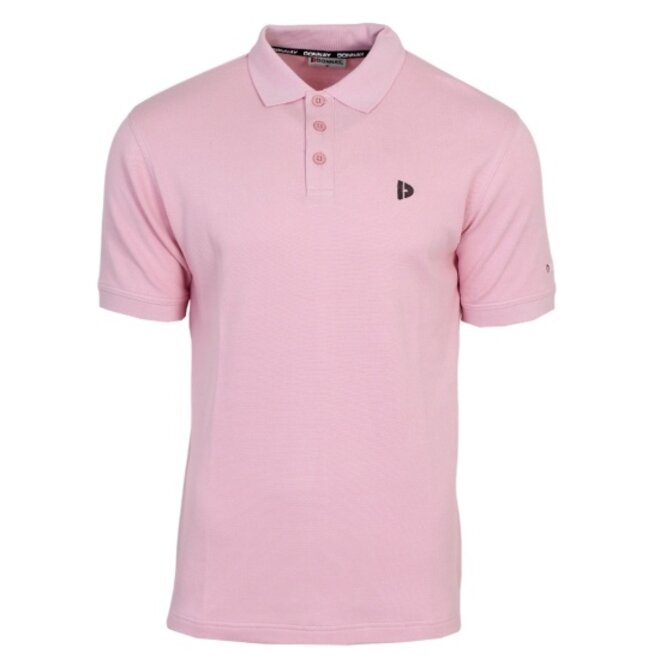 Donnay Heren - 3-Pack - Polo shirt Noah - Zwart / Navy / Candy Pink