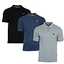 Donnay Heren - 3-Pack - Polo shirt Noah - Zwart / Navy / Granite Green