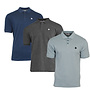 Donnay Heren - 3-Pack - Polo shirt Noah - Navy / Donkergrijs / Granite Green