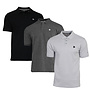 Donnay Heren - 3-Pack - Polo shirt Noah - Zwart / Donkergrijs / Light Grey