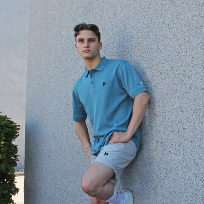 Donnay Heren - 3-Pack - Polo shirt Noah - Zwart / Donkergrijs / Light Denim Blue