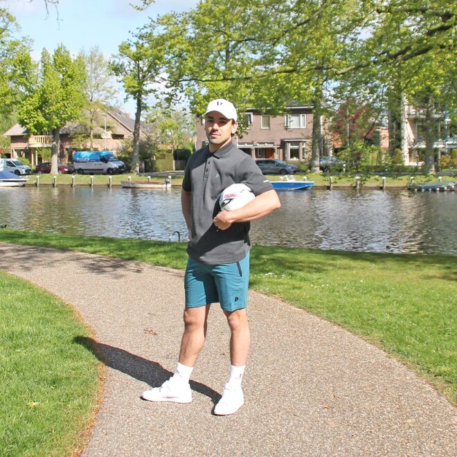 Donnay Heren - 3-Pack - Polo shirt Noah - Donkergrijs / Wit / Granite Green