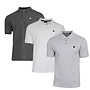 Donnay Heren - 3-Pack - Polo shirt Noah - Donkergrijs / Wit / Light Grey