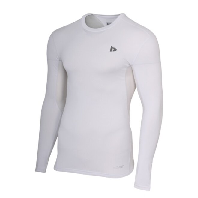 Donnay Heren - Baselayer Shirt Lange Mouw  - Wit