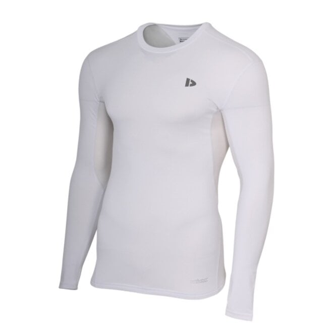 Donnay Heren - Baselayer Shirt Lange Mouw  - Wit