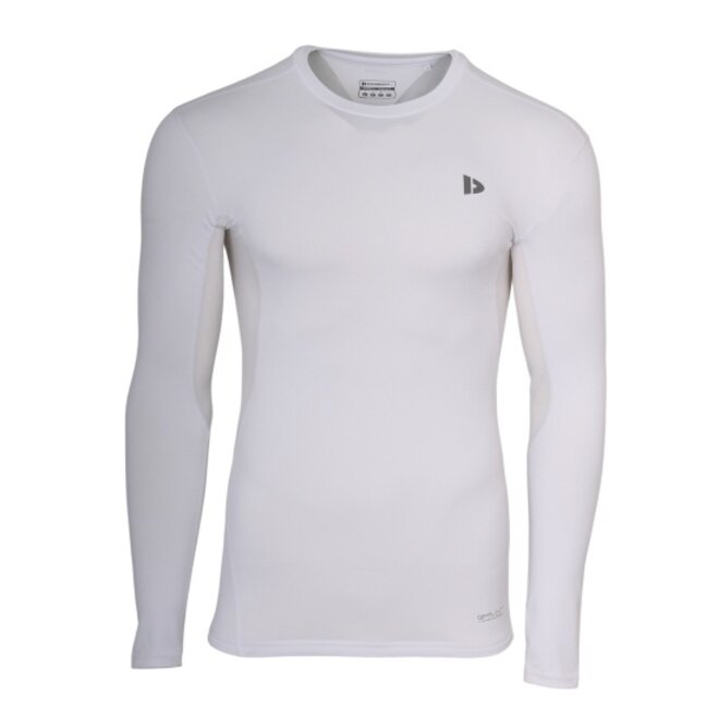 Donnay Heren - Baselayer Shirt Lange Mouw  - Wit