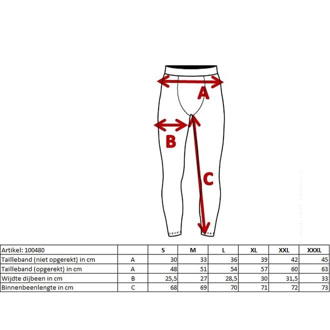 Donnay Heren - Compressie Sport Legging - Zwart