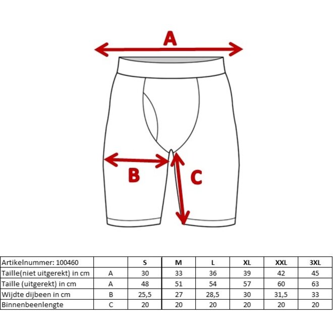 Donnay Heren - Compressie Short 15cm - Wit