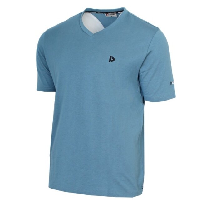 Donnay Heren - 2-Pack - V-neck T-Shirt Berno - Light Denim Blue