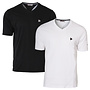 Donnay Heren - 2-Pack - V-neck T-Shirt Berno - Zwart & Wit