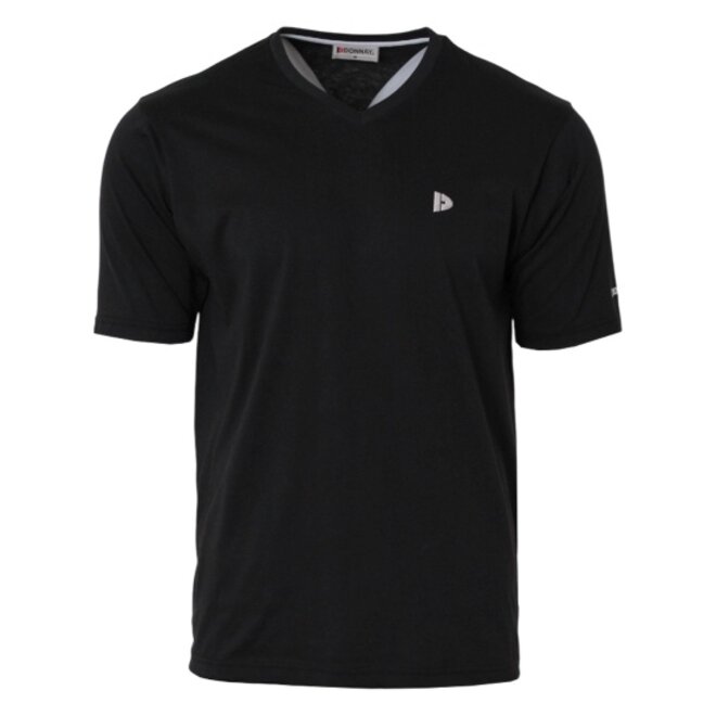Donnay Heren - 2-Pack - V-neck T-Shirt Berno - Zwart & Navy