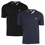 Donnay Heren - 2-Pack - V-neck T-Shirt Berno - Zwart & Navy
