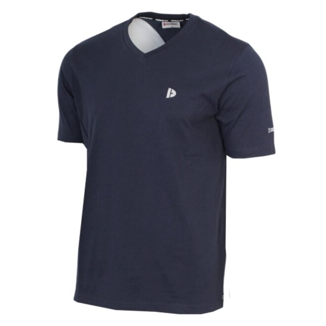 Donnay Heren - 2-Pack - V-neck T-Shirt Berno - Wit & Navy