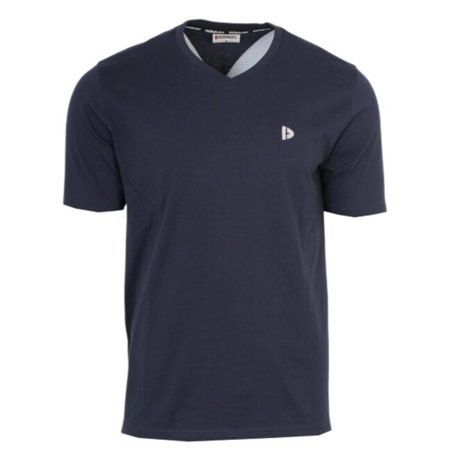 Donnay Heren - 2-Pack - V-neck T-Shirt Berno - Wit & Navy