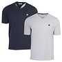 Donnay Heren - 2-Pack - V-neck T-Shirt Berno - Navy & Light Grey
