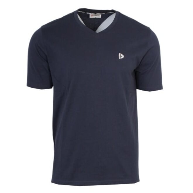 Donnay Heren - 2-Pack - V-neck T-Shirt Berno - Navy & Light Denim Blue