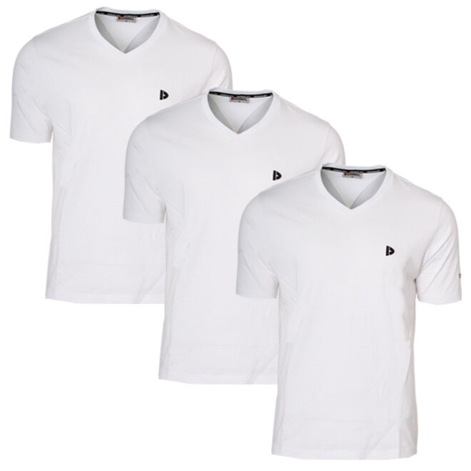 Donnay Heren - 3-Pack - V-neck T-Shirt Berno - Wit