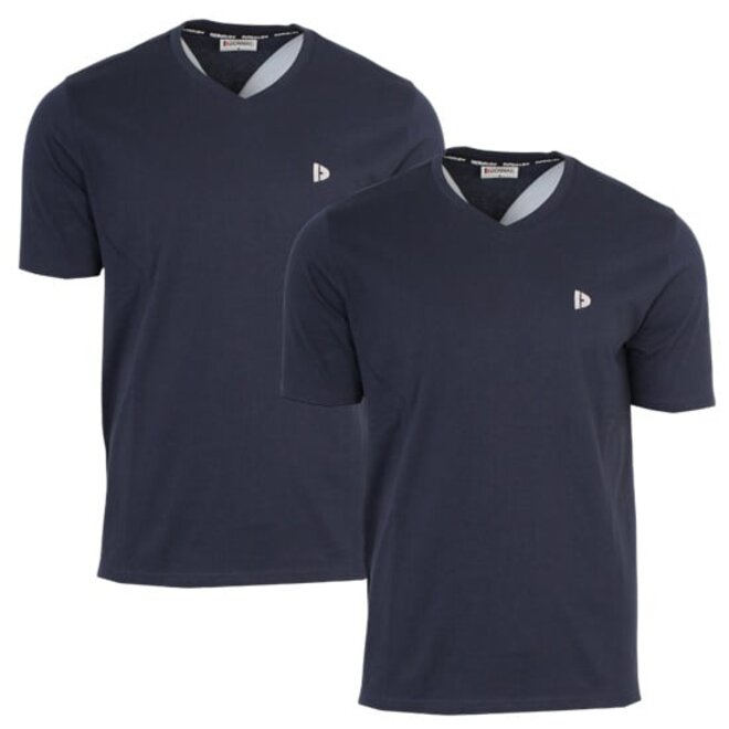 Donnay Heren - 3-Pack - V-neck T-Shirt Berno - Navy