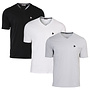 Donnay Heren - 3-Pack - V-neck T-Shirt Berno - Zwart / Wit/ Light Grey