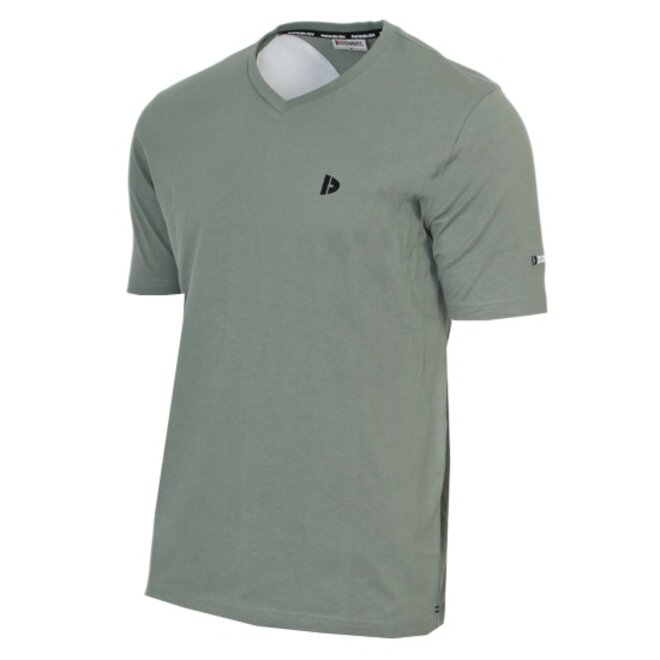 Donnay Heren - 3-Pack - V-neck T-Shirt Berno - Zwart / Wit/ Jungle Green