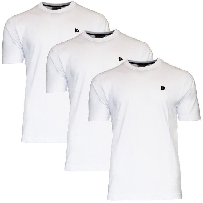 Donnay Heren - 5-Pack - T-Shirt Vince - Wit