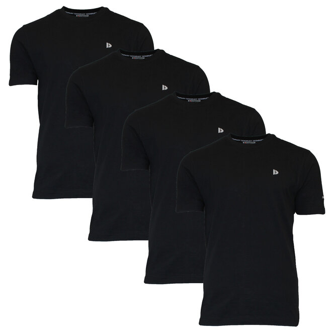 Donnay Heren - 5-Pack - T-Shirt Vince - Zwart