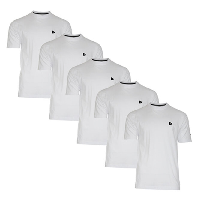 Donnay Heren - 10-Pack - T-Shirt Vince - Wit