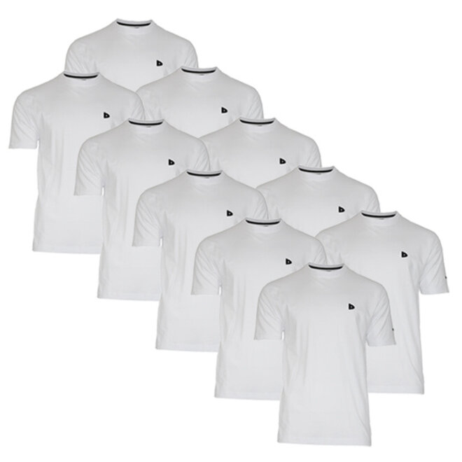 Donnay Heren - 10-Pack - T-Shirt Vince - Wit