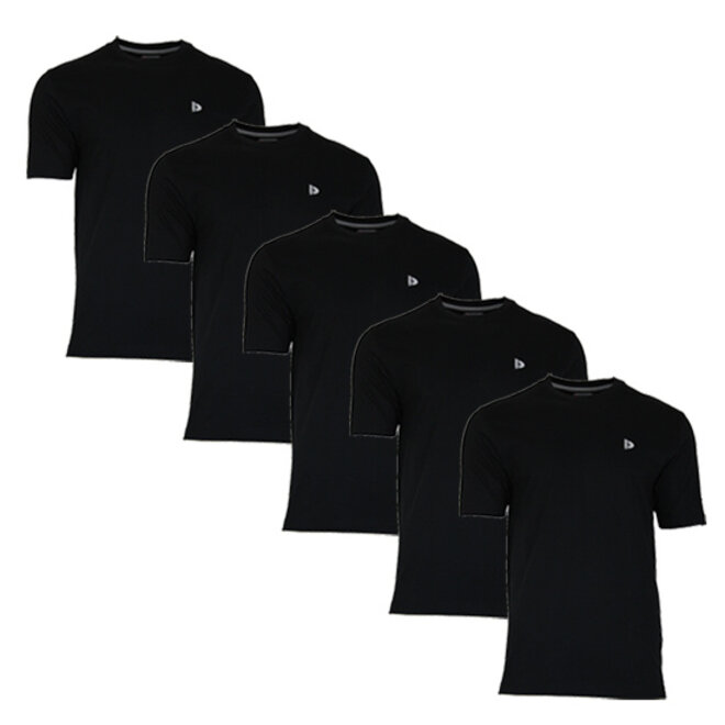 Donnay Heren - 10-Pack - T-Shirt Vince - Zwart
