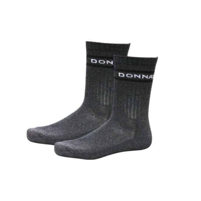 Donnay Unisex Premium Fit Sportsokken - Zwart & Grijs - 3 paar