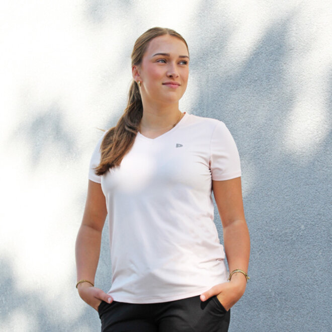 Donnay Dames - Sport T-shirt Vera - Light Pink