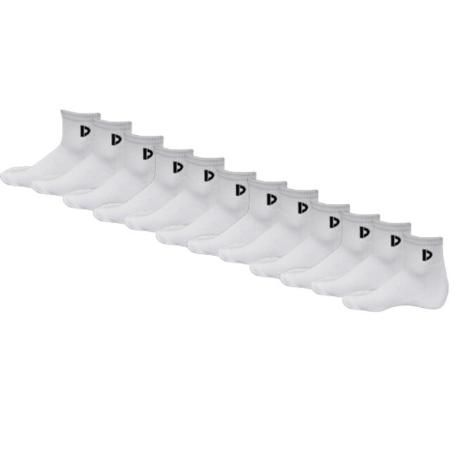 Donnay Unisex Quartersokken - Wit - 12 paar